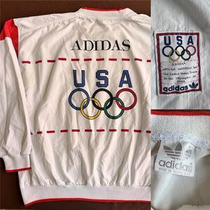 VTG Adidas Mens USA 1988 Olympics Team Crewneck Sweatshirt Shirt